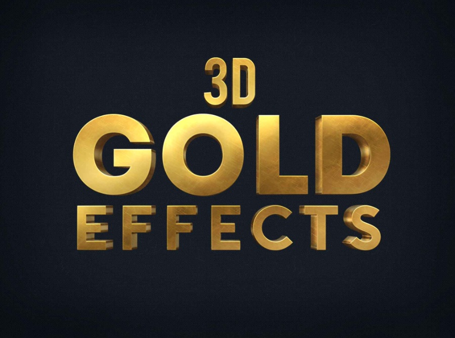 3d效果的18k金ps样机素材打包下载