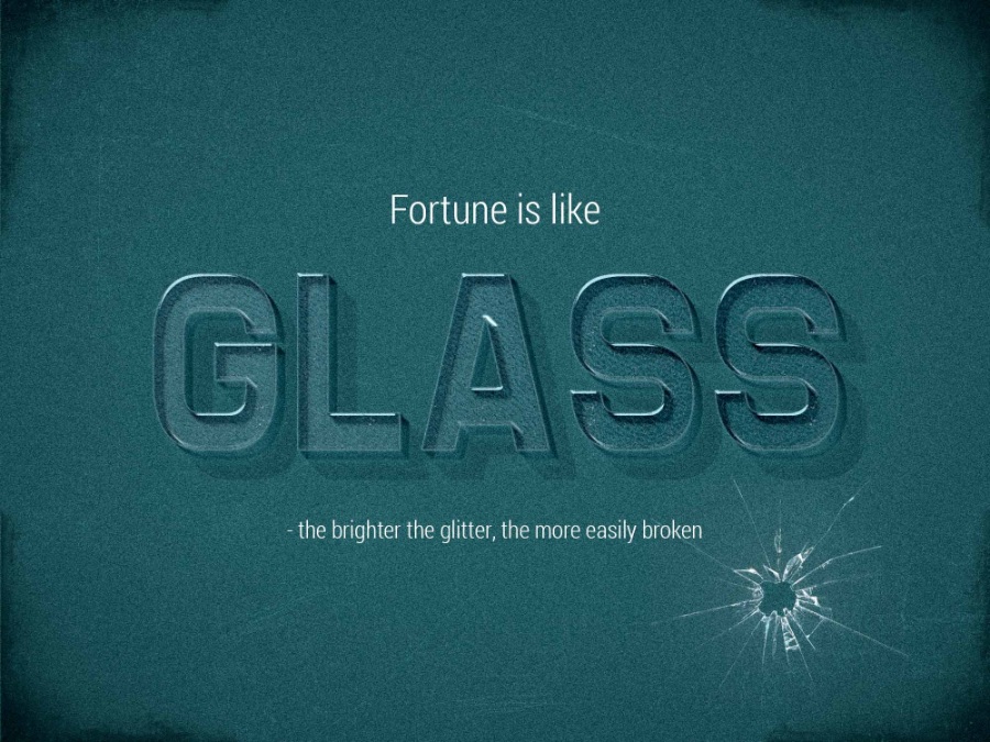 透明质感字体特效防弹玻璃mockups素材ps样机