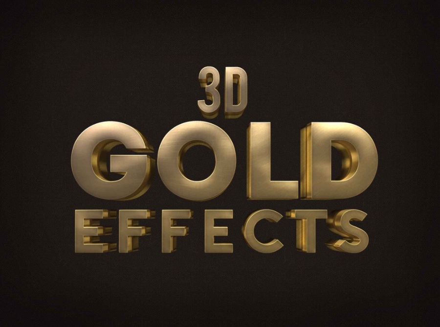 3d效果的18k金ps样机素材打包下载