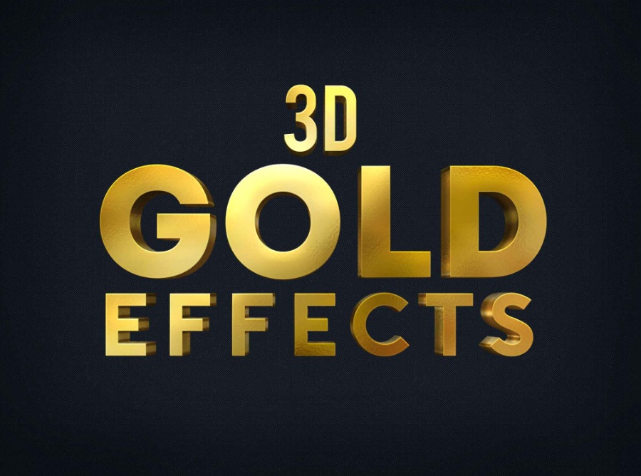 3d效果的18k金ps样机素材打包下载