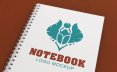 Notebook笔记本封面logo展示样机素材