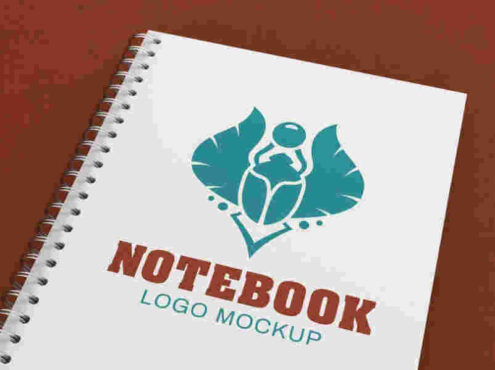 Notebook笔记本封面logo展示样机素材