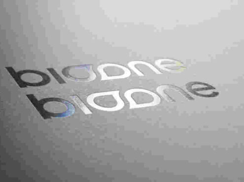 带有镭射效果的logo样机素材