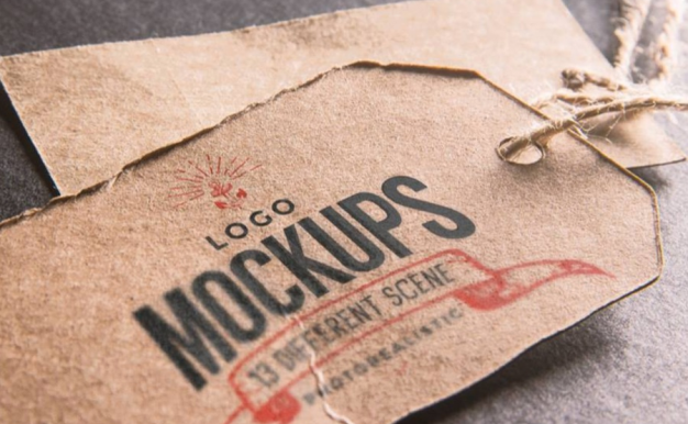 复古标签logo样机素材