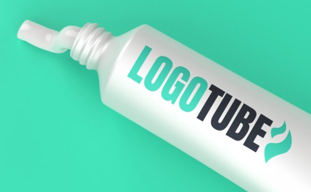 油画小瓶颜料ps样机场景,颜料产品展示logo样机素材