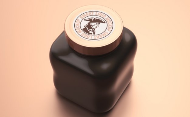 带有标贴纸的瓶身logo样机展示psd智能ps样机素材