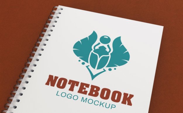Notebook笔记本封面logo展示样机素材