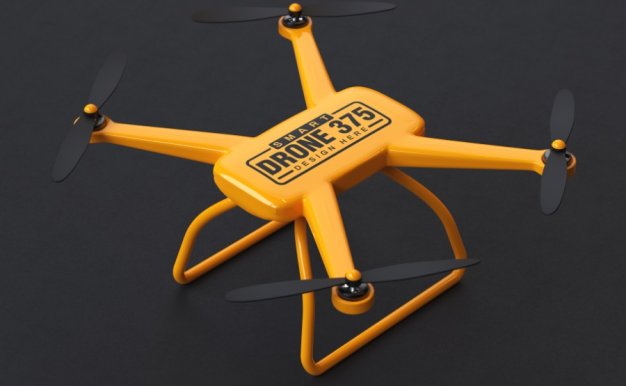 无人机ps样机场景,免费航拍飞行器产品效果图设计,飞机logo样机psd素材