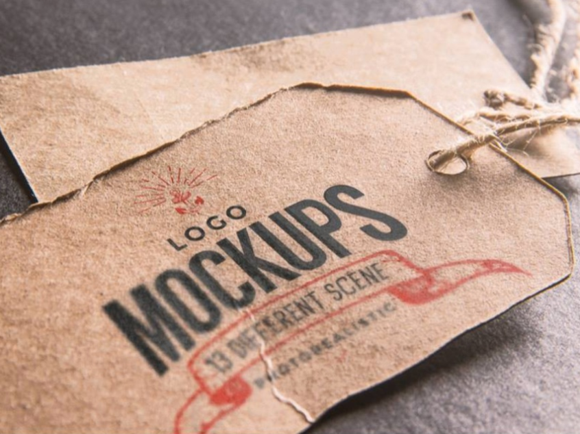 复古标签logo样机素材