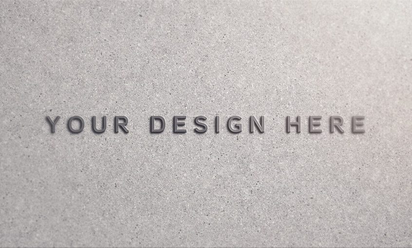 水泥墙壁ps样机场景，适合比较细的字体样机logo展示素材