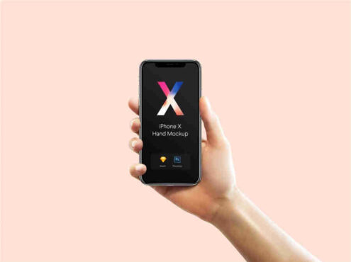 iPhoneX手机展示psd模型样机