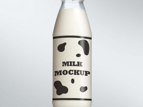 牛奶瓶包装设计样机