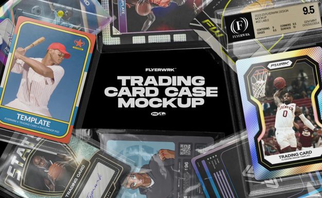 盲盒玩具与卡牌游戏ps样机贴图模板