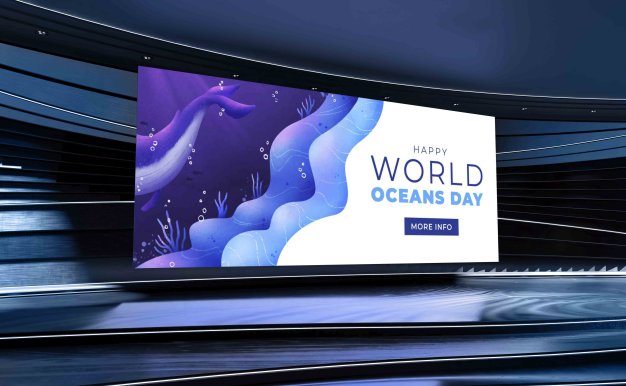 品牌发布会视频背景PS样机素材