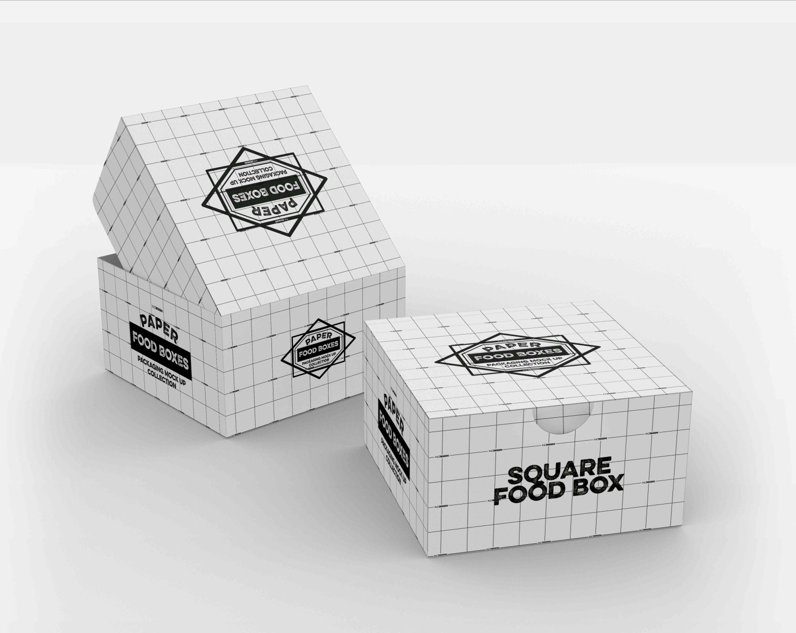 食品翻盖盒设计psd样机素材