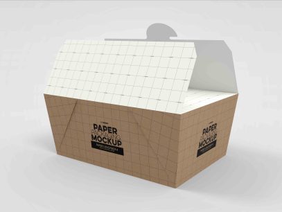 烘焙包装盒设计psd样机模型