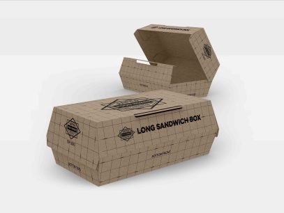 面包包装盒ps样机素材