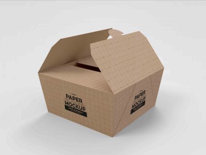 面包包装盒设计ps样机素材