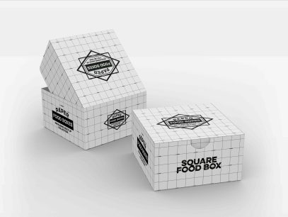 食品翻盖盒设计psd样机素材