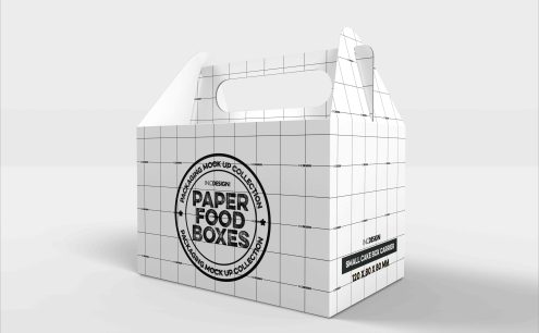 手提打包盒多角度展示ps样机模型