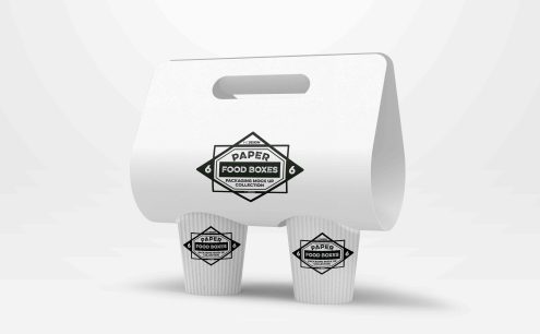 手提盒饮品打包盒ps样机