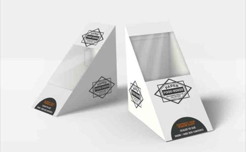 三角异形开窗盒包装设计ps样机