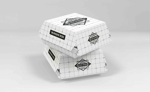 汉堡包包装盒设计ps样机