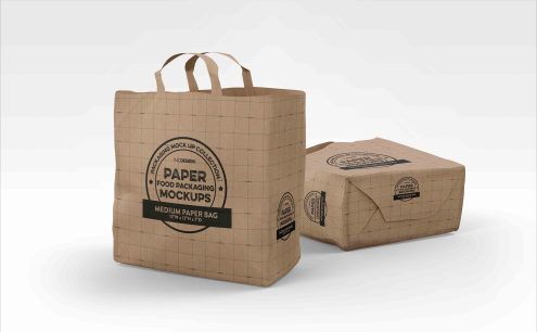 烘焙产品手提包装设计ps样机