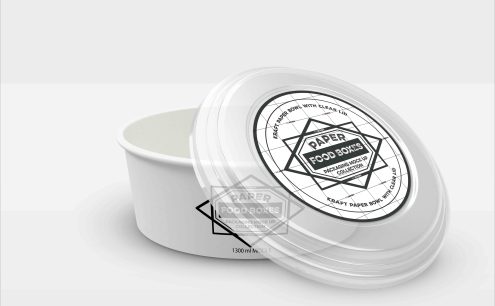 透明盖圆形饭盒包装设计ps样机效果