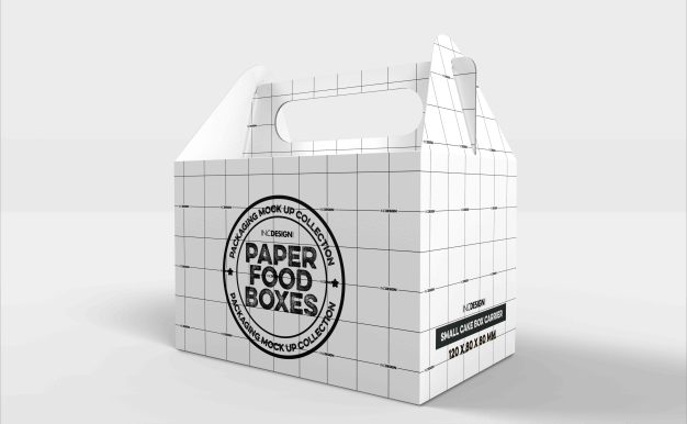 手提打包盒多角度展示ps样机模型