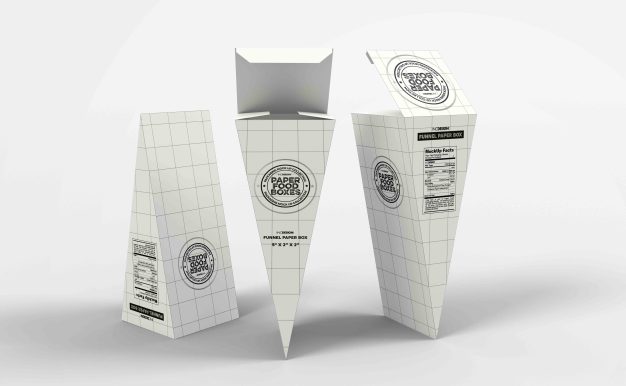 异形甜品筒包装设计psd样机素材