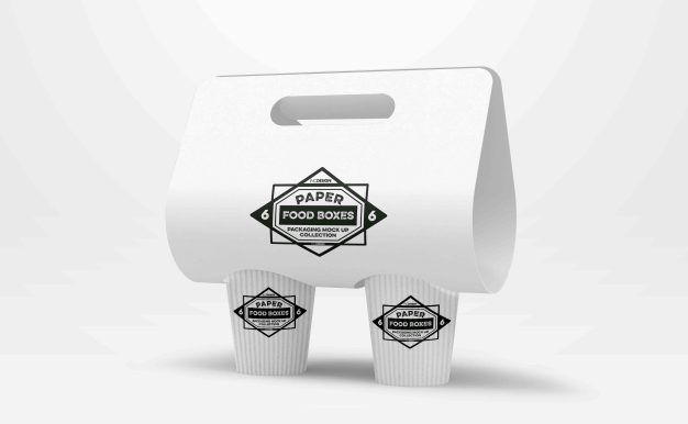 手提盒饮品打包盒ps样机