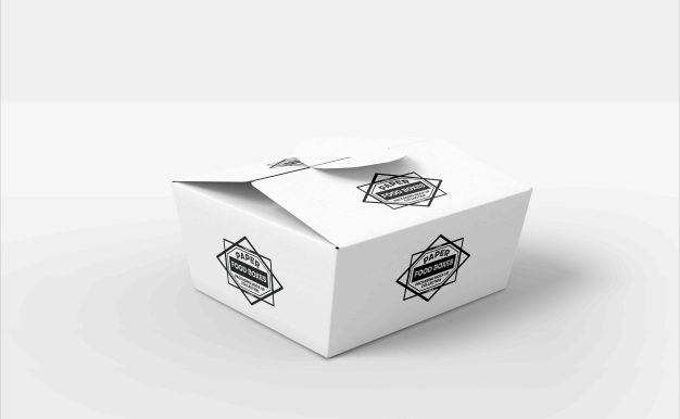 方形包装盒展开图效果ps样机