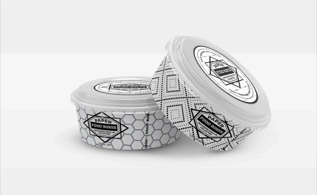 便当包装盒设计psd样机模板