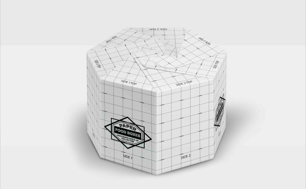 旋转折叠包装盒设计psd贴图