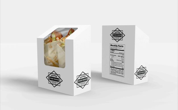 早点包装开窗盒设计ps样机