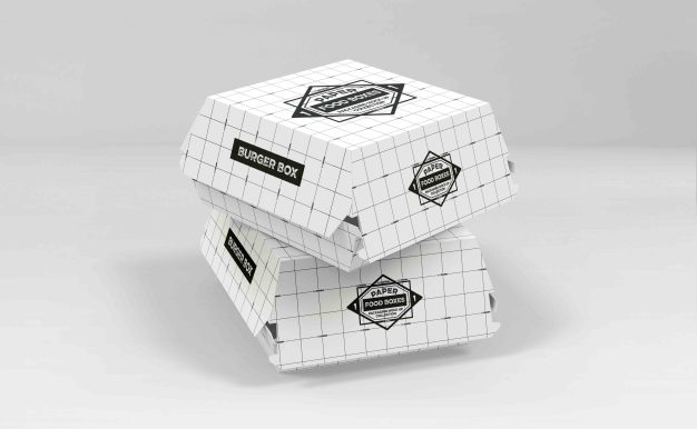汉堡包包装盒设计ps样机