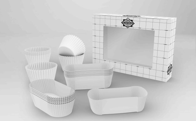 烘焙开窗盒包装设计ps样机