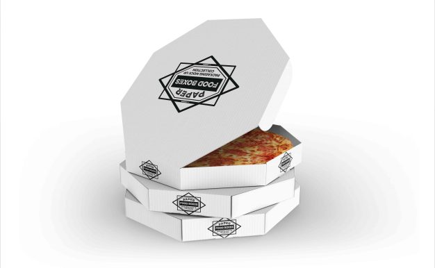 翻盖Pizza包装盒设计psd贴图