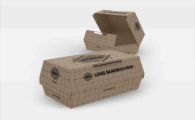 面包包装盒ps样机素材