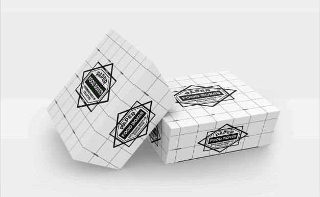 食品包装盒设计psd样机模板