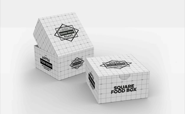 食品翻盖盒设计psd样机素材