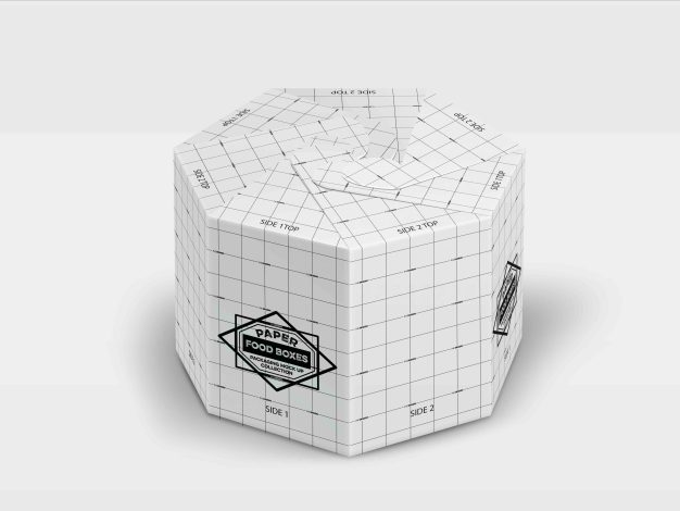 旋转折叠包装盒设计psd贴图